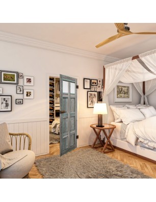 Ganzglastür - Country Bunt geplankt Model 66