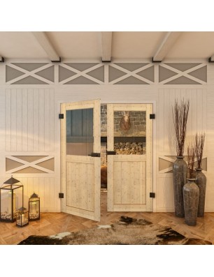 Ganzglastür - Country Astkiefer Model 22 - modernes Zuhause