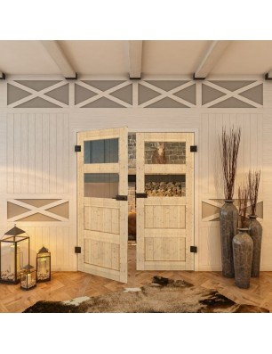 Ganzglastür - Country Astkiefer Model 33 - modernes Zuhause