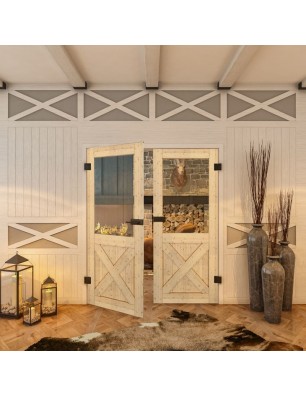 Ganzglastür - Country Astkiefer Model 52 - modernes Zuhause