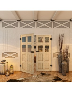 Ganzglastür - Country Astkiefer Model 62 - modernes Zuhause