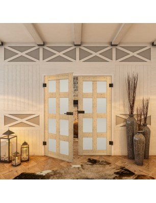 Ganzglastür - Country Astkiefer Model 65 - modernes Zuhause