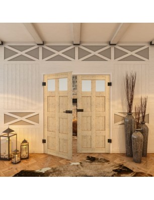 Ganzglastür - Country Astkiefer Model 66 - modernes Zuhause