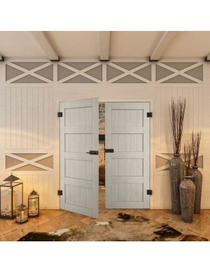 Ganzglastür - Country Weiss Rustikal Model 30