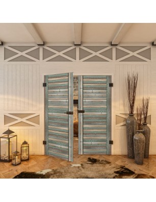 Ganzglastür - Country Bunt geplankt Model 10