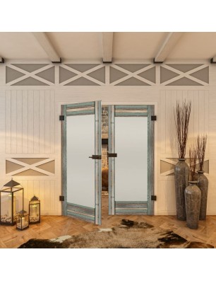 Ganzglastür - Country Bunt geplankt Model 13