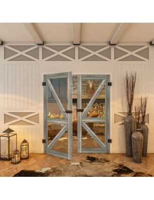 Ganzglastür - Country Bunt geplankt Model 43