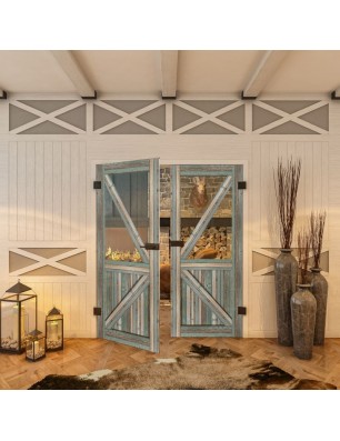 Ganzglastür - Country Bunt geplankt Model 44