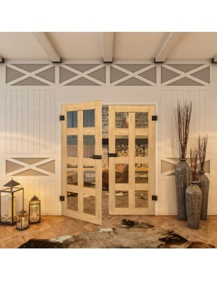 Ganzglastür - Country Sonoma Eiche Model 61-modernes Zuhause