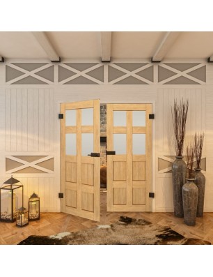 Ganzglastür - Country Sonoma Eiche Model 65-modernes Zuhause