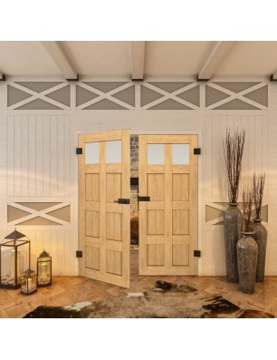 Ganzglastür - Country Sonoma Eiche Model 66-modernes Zuhause