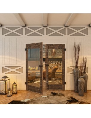 Ganzglastür - Country Altholz Astig Model 11