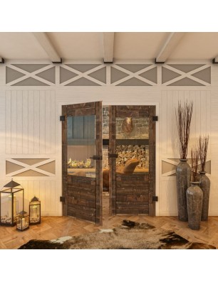 Ganzglastür - Country Altholz Astig Model 12