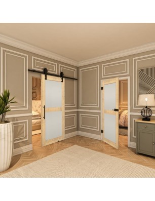 Ganzglastür - Country Astkiefer Model 23 - modernes Zuhause