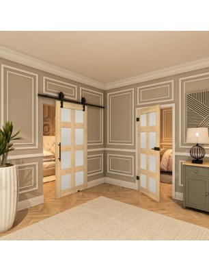 Ganzglastür - Country Astkiefer Model 65 - modernes Zuhause