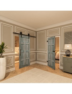 Ganzglastür - Country Bunt geplankt Model 60