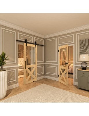 Ganzglastür - Country Sonoma Eiche Model 51-modernes Zuhause