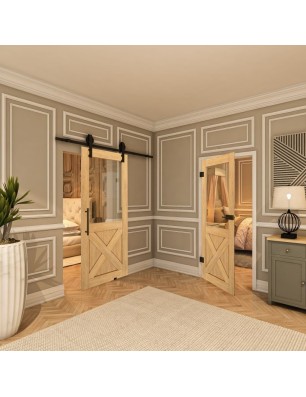 Ganzglastür - Country Sonoma Eiche Model 52-modernes Zuhause