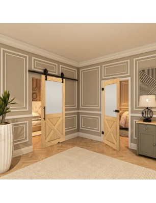 Ganzglastür - Country Sonoma Eiche Model 54-modernes Zuhause