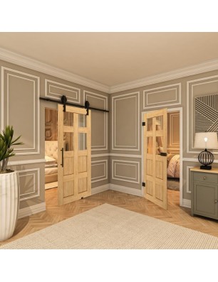 Ganzglastür - Country Sonoma Eiche Model 62-modernes Zuhause