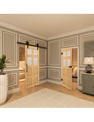 Ganzglastür - Country Sonoma Eiche Model 65-modernes Zuhause