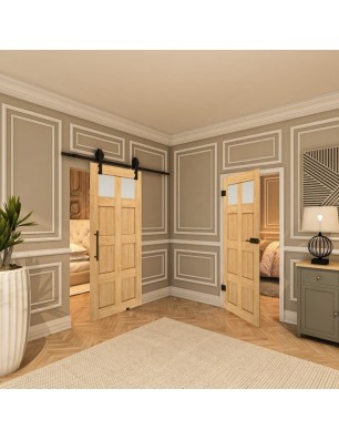 Ganzglastür - Country Sonoma Eiche Model 66-modernes Zuhause