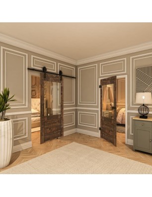 Ganzglastür - Country Altholz Astig Model 12