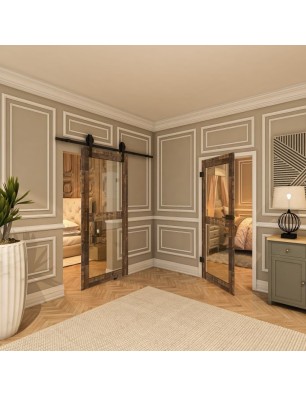 Ganzglastür - Country Altholz Astig Model 22