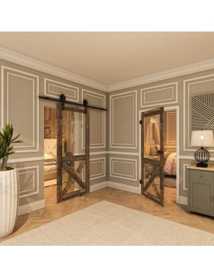 Ganzglastür - Country Altholz Astig Model 52