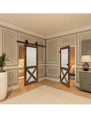 Ganzglastür - Country Altholz Astig Model 54