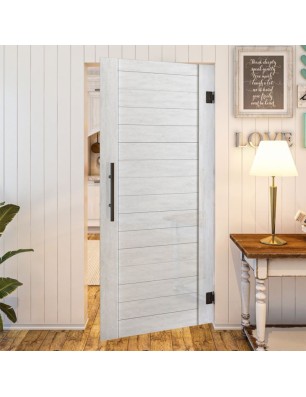 Pendeltür - Country Weiss Rustikal Model 10-modernes Zuhause