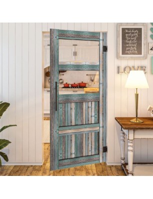 Pendeltür - Country Bunt geplankt Model 33-modernes Zuhause