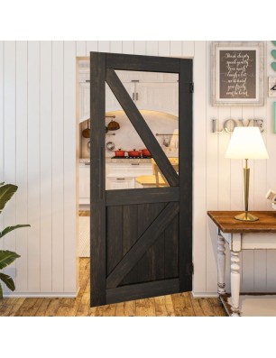 Pendeltür - Country Schwarz gebeizt Model 42