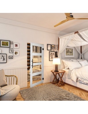 Pendeltür - Country Weiss Rustikal Model 31-modernes Zuhause