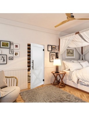 Pendeltür - Country Weiss Rustikal Model 53-modernes Zuhause