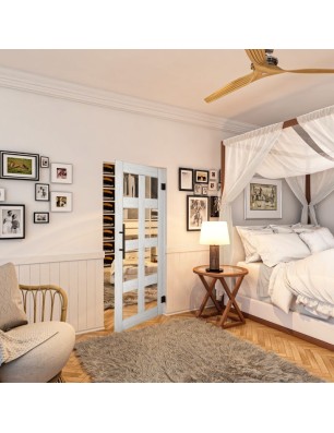 Pendeltür - Country Weiss Rustikal Model 61-modernes Zuhause