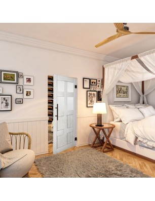 Pendeltür - Country Weiss Rustikal Model 65-modernes Zuhause