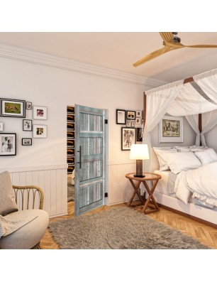 Pendeltür - Country Bunt geplankt Model 30-modernes Zuhause