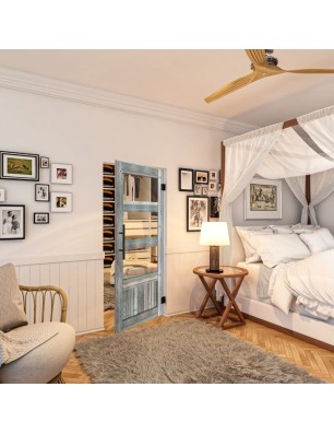 Pendeltür - Country Bunt geplankt Model 32-modernes Zuhause