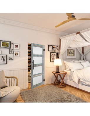 Pendeltür - Country Bunt geplankt Model 35-modernes Zuhause