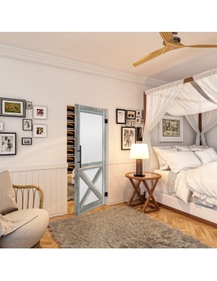 Pendeltür - Country Bunt geplankt Model 53-modernes Zuhause