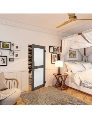 Pendeltür - Country Schwarz gebeizt Model 24