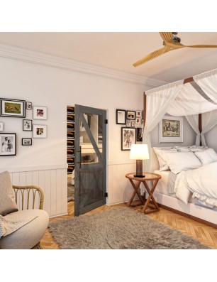 Pendeltür - Country Schwarz gebeizt Model 42