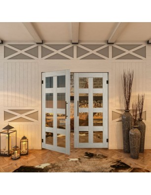 Pendeltür - Country Weiss Rustikal Model 61-modernes Zuhause