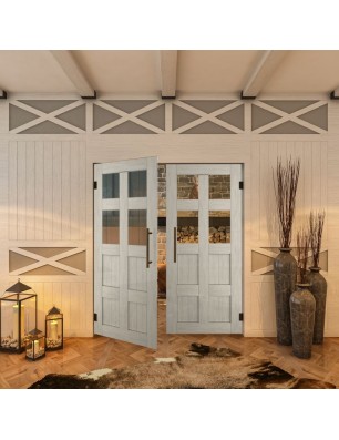 Pendeltür - Country Weiss Rustikal Model 62-modernes Zuhause