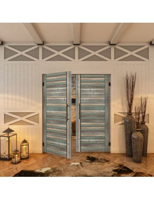 Pendeltür - Country Bunt geplankt Model 10-modernes Zuhause