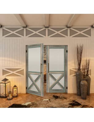 Pendeltür - Country Bunt geplankt Model 53-modernes Zuhause