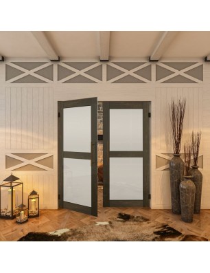 Pendeltür - Country Schwarz gebeizt Model 24