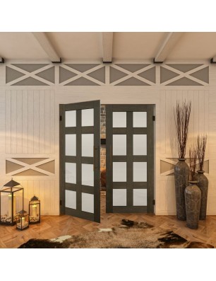 Pendeltür - Country Schwarz gebeizt Model 64