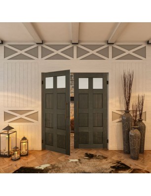 Pendeltür - Country Schwarz gebeizt Model 66